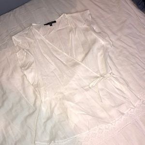 white wrap top
